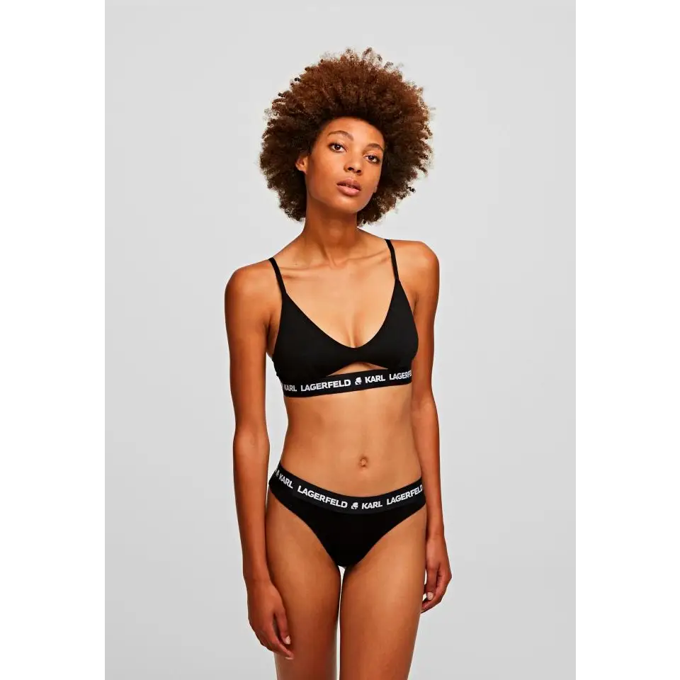 KARL LAGERFELD SET PACK THONG LOGO BLACK