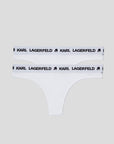 KARL LAGERFELD SET PACK THONG LOGO WHITE