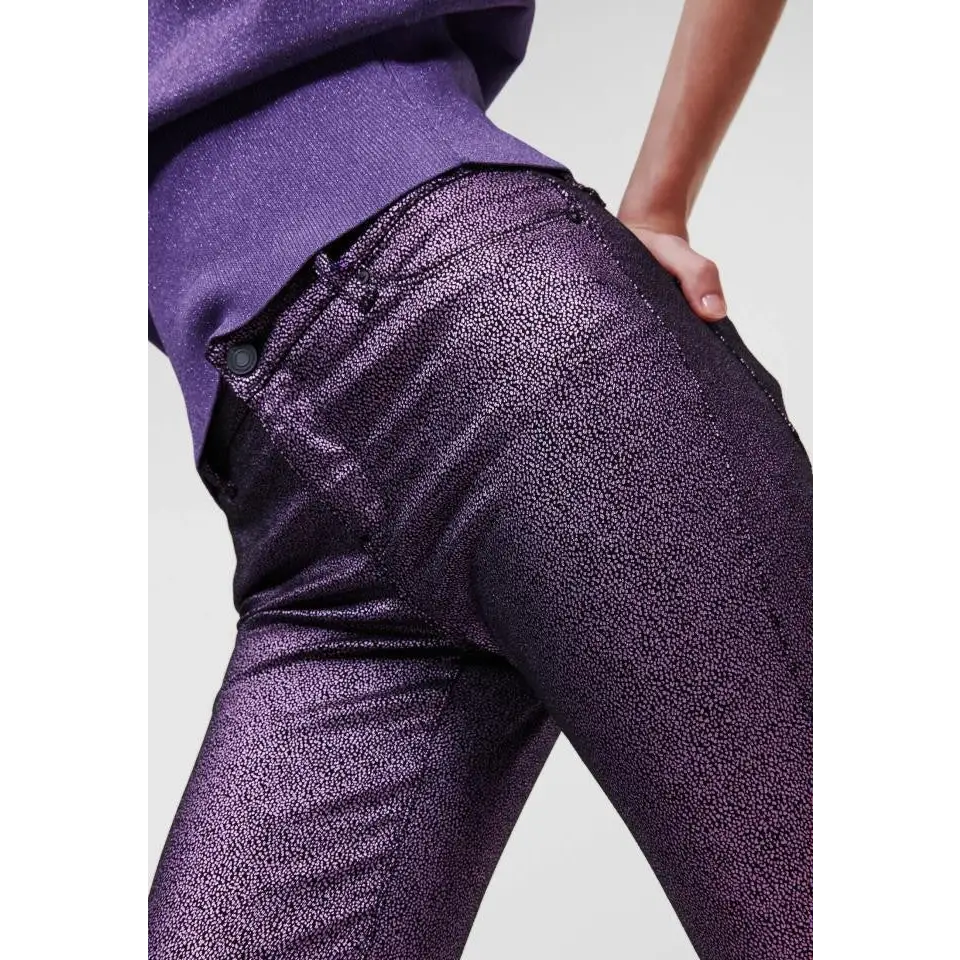 KARL LAGERFELD SHINY SKINNY DENIM LILAC
