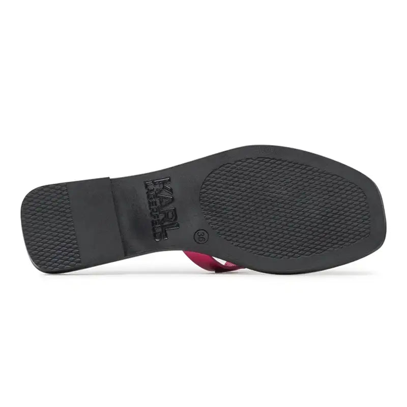 KARL LAGERFELD SKOOT RING LOGO TOE POST FUSCHIA