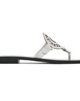 KARL LAGERFELD SKOOT RING LOGO TOE POST WHITE