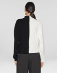 KARL LAGERFELD SLV SWEATER LOGO PUFF WHITE/BLACK