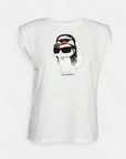 KARL LAGERFELD SUPERSTARS TANK WHITE