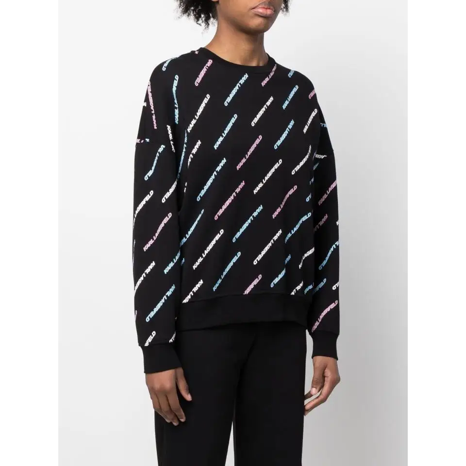 KARL LAGERFELD SWEATSHIRT LOGO AOP FUTURE