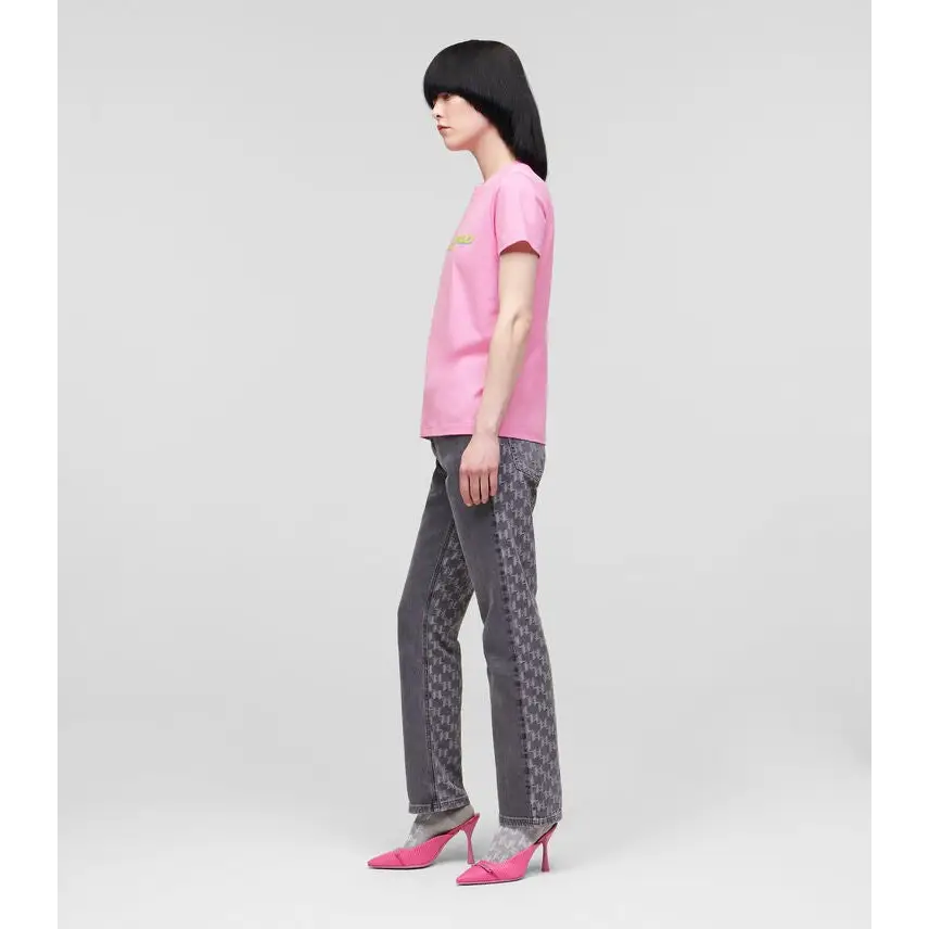 KARL LAGERFELD T-SHIRT FUTURE LOGO CANDY PINK