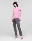 KARL LAGERFELD T-SHIRT FUTURE LOGO CANDY PINK