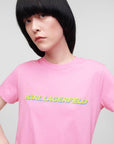 KARL LAGERFELD T-SHIRT FUTURE LOGO CANDY PINK