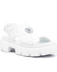 KARL LAGERFELD TREKKA QUILTED K-KROSS SANDAL WHITE