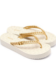 MICHAEL KORS ZAZA FLIP FLOP CREAM