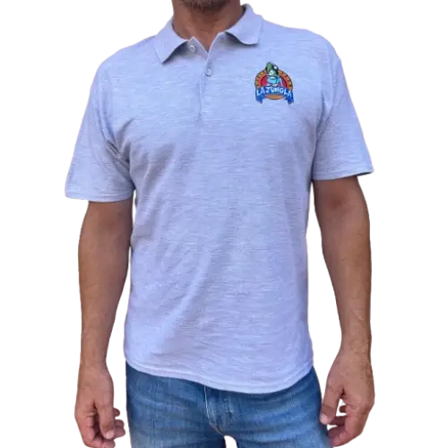 LA JUNGLA POLO HOMBRE GRIS - textil