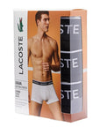 LACOSTE 3PACK BOXER COURTS NOIR