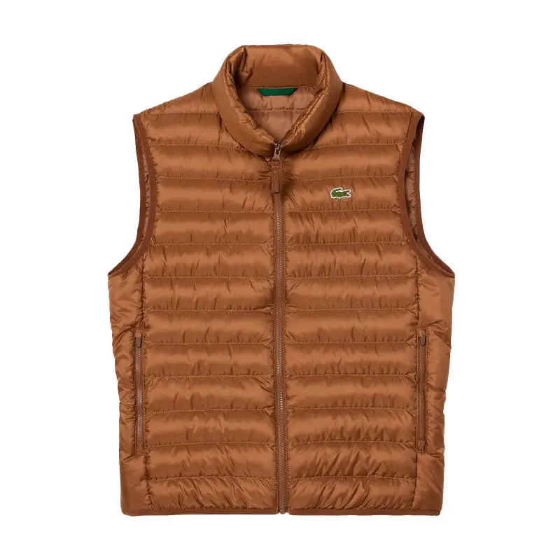 LACOSTE CHALECO ACOLCHADO HIDROFUGO MARRON