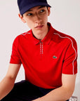 LACOSTE SHORT SLEEVED RIBBED COLLAR SHIRT