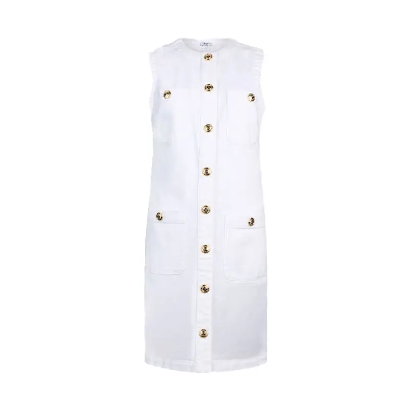 LIU JO ABITO BUTTON BIANCO OTTICO