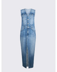 LIU JO ABITO DENIM GILET DENIM BLUE REVERSE WAS