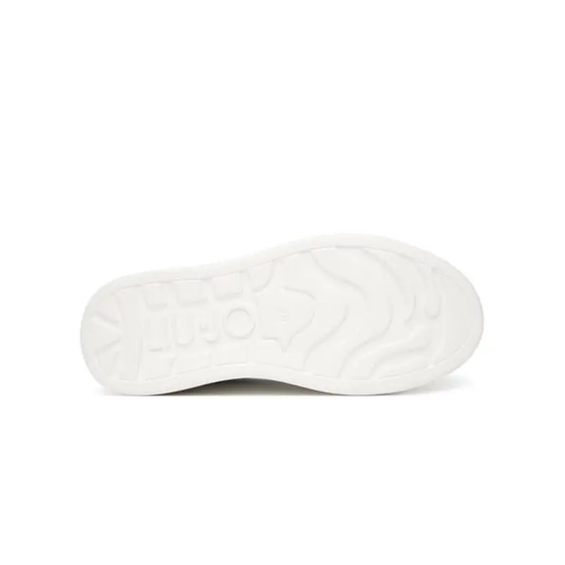 LIU JO BABOL 01 SNAKER TUMBLED LEATHER META WHITE - textil