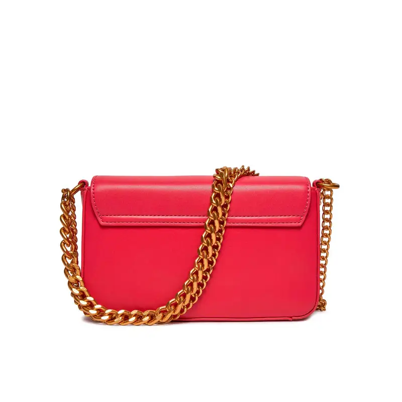LIU JO BANDOLERA DE CADENA CON LOGO MAGENTA - TALLA ÚNICA