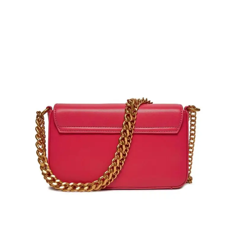 LIU JO BANDOLERA DE CADENA CON LOGO MAGENTA - TALLA ÚNICA