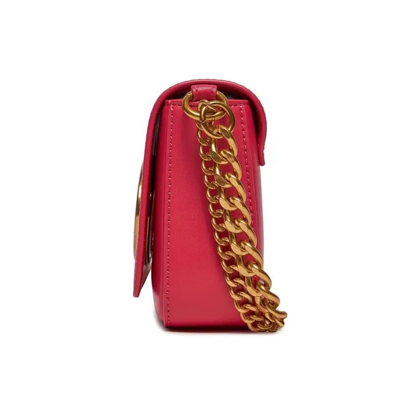 LIU JO BANDOLERA DE CADENA CON LOGO MAGENTA - TALLA ÚNICA