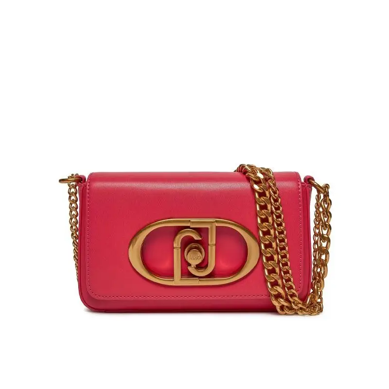 LIU JO BANDOLERA DE CADENA CON LOGO MAGENTA - TALLA ÚNICA