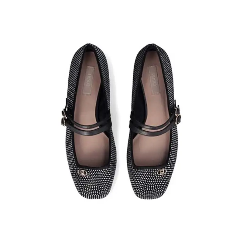 LIU JO BRIGITTE 06 -BALLERINA MICROFIBE BLACK - textil