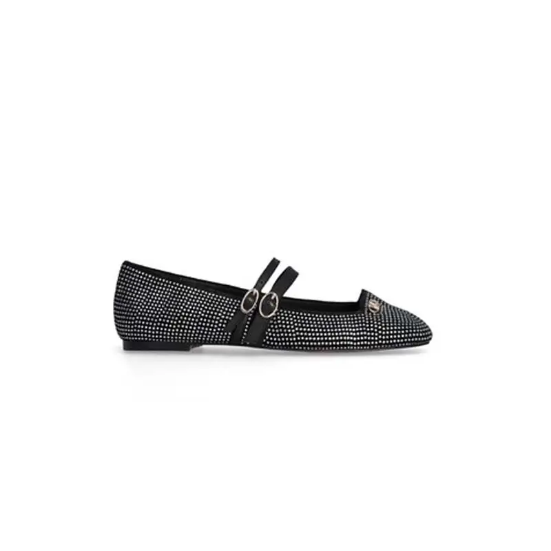 LIU JO BRIGITTE 06 -BALLERINA MICROFIBE BLACK - textil