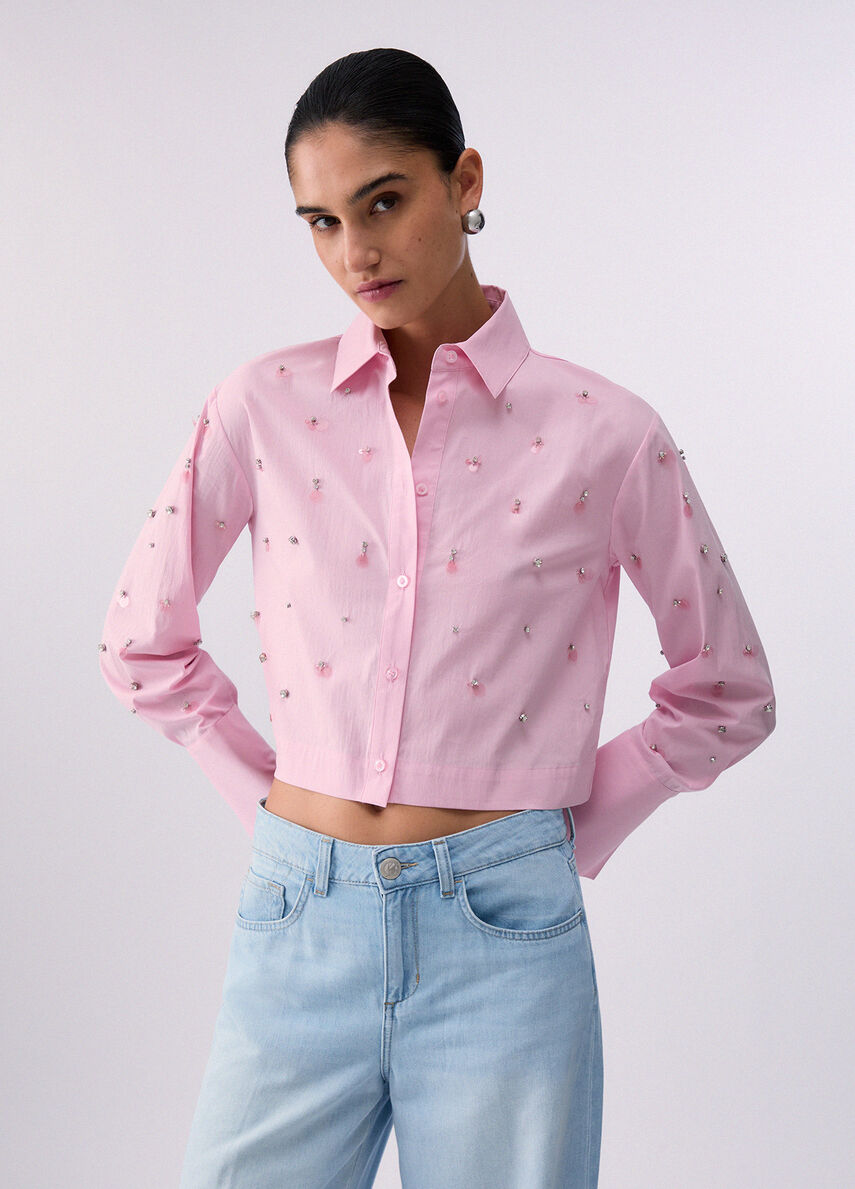 LIU JO CAMICIA TS M L PINK POWDER