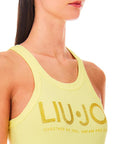 LIU JO CAMISETA CON LOGO AMARILLA