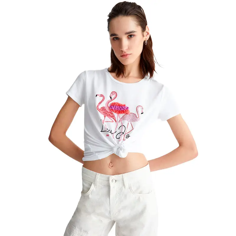 LIU JO CAMISETA DE MANGA CORTA FLAMINGO