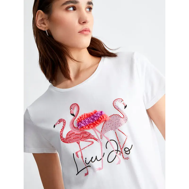LIU JO CAMISETA DE MANGA CORTA FLAMINGO