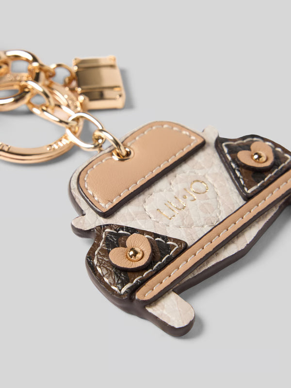 LIU JO CAR KEY RING CREAM