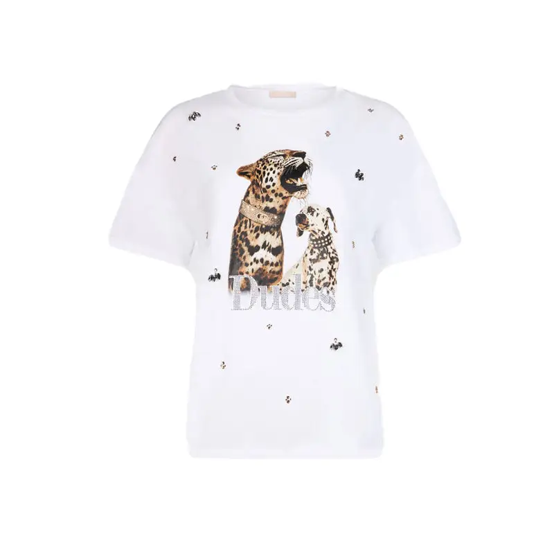 LIU JO ECS T SHIRT MODA M C BIANCO DUDES