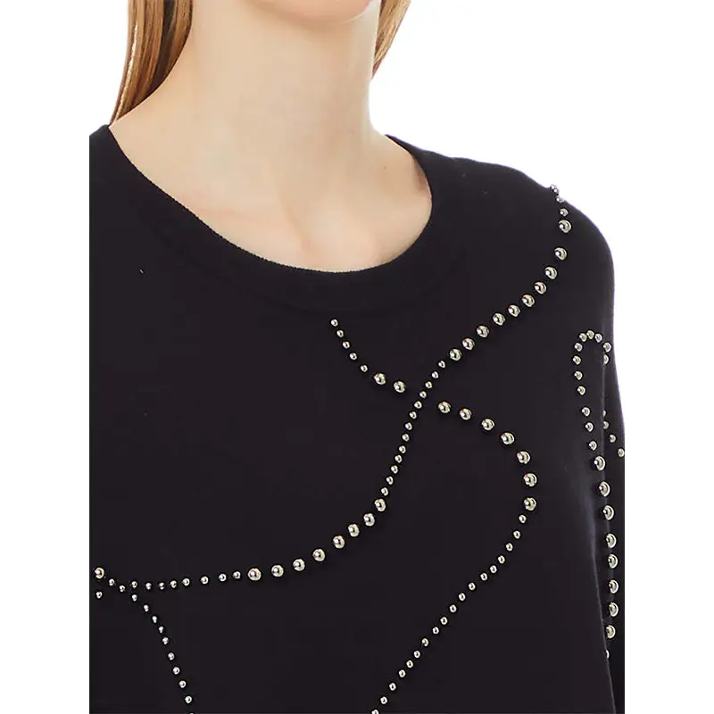 LIU JO JERSEY CON DETALLE DE CRISTALES NEGRO