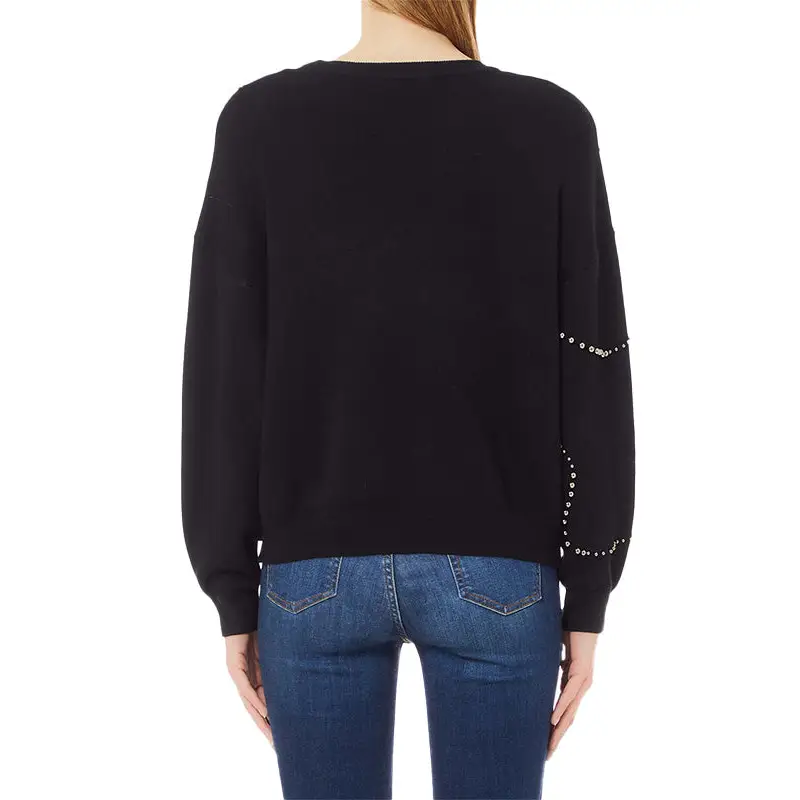 LIU JO JERSEY CON DETALLE DE CRISTALES NEGRO