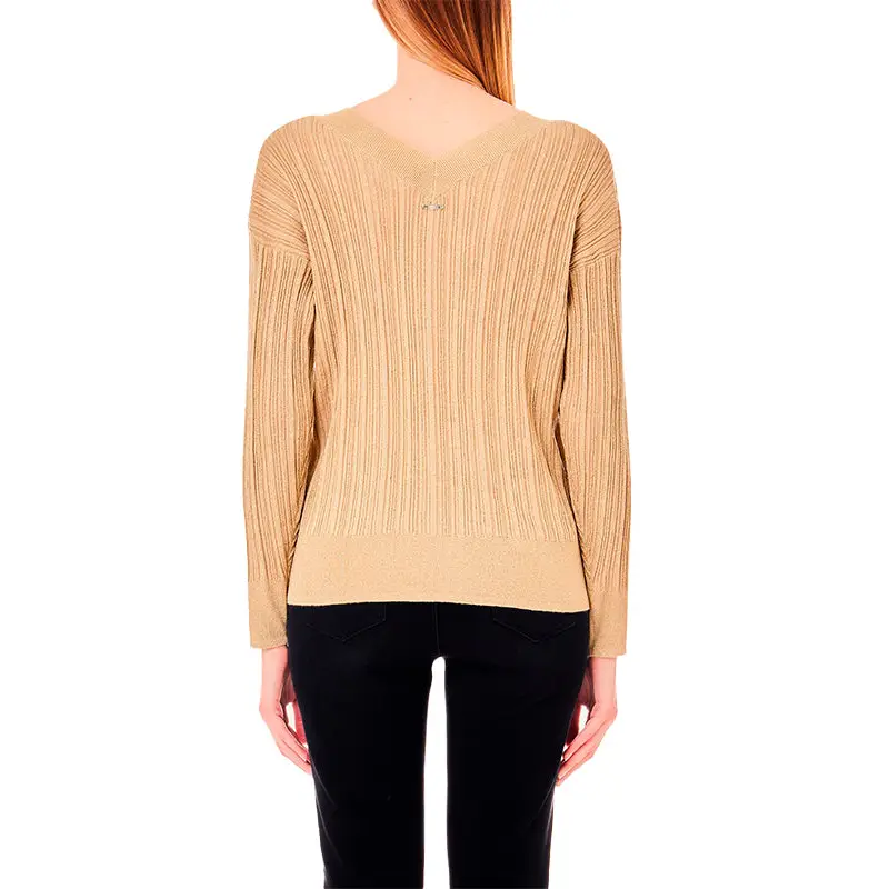LIU JO JERSEY DE PUNTO FINO OVER GOLD