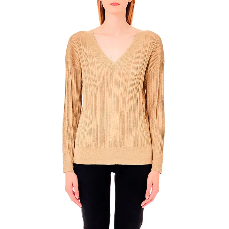 LIU JO JERSEY DE PUNTO FINO OVER GOLD