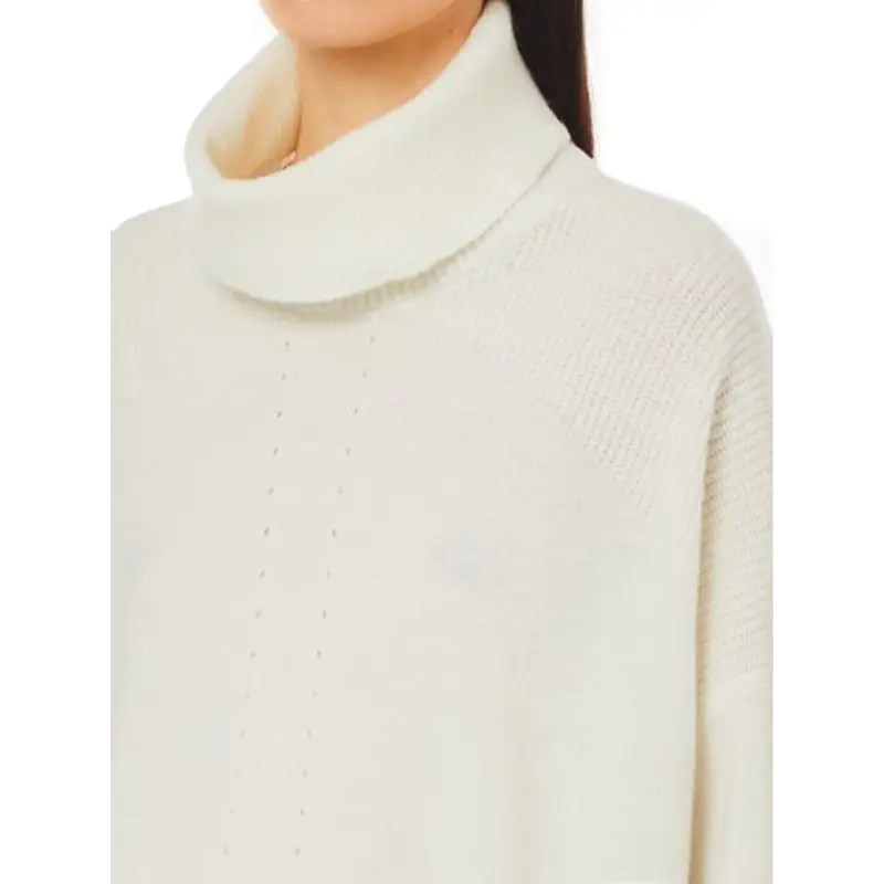 LIU JO JERSEY OVERSIZE LANA CUELLO VUELTO BLANCO