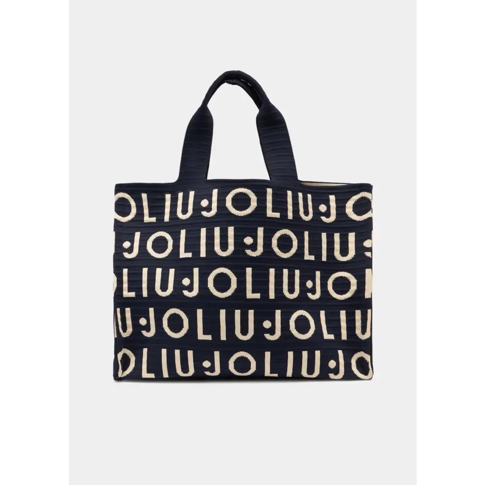 LIU JO L TOTE KNITTED LOGO BLUE SKY