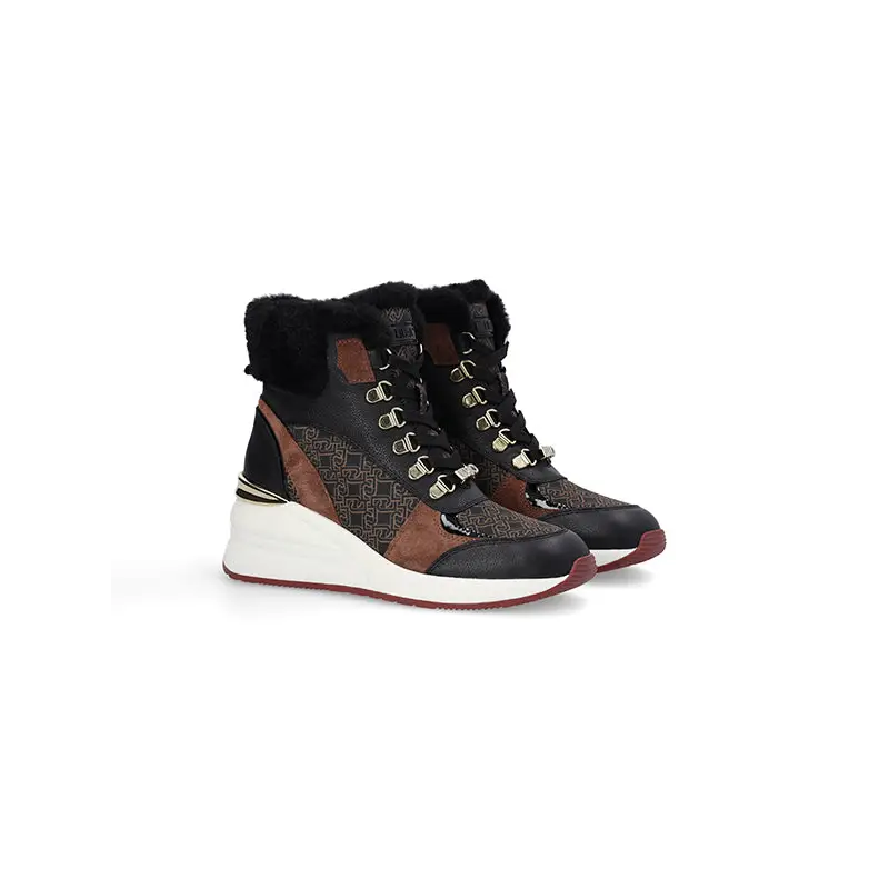 LIU JO MID SNEAKER ALYSSA BLACK/BROWN