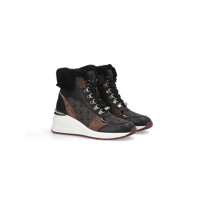 LIU JO MID SNEAKER ALYSSA BLACK/BROWN