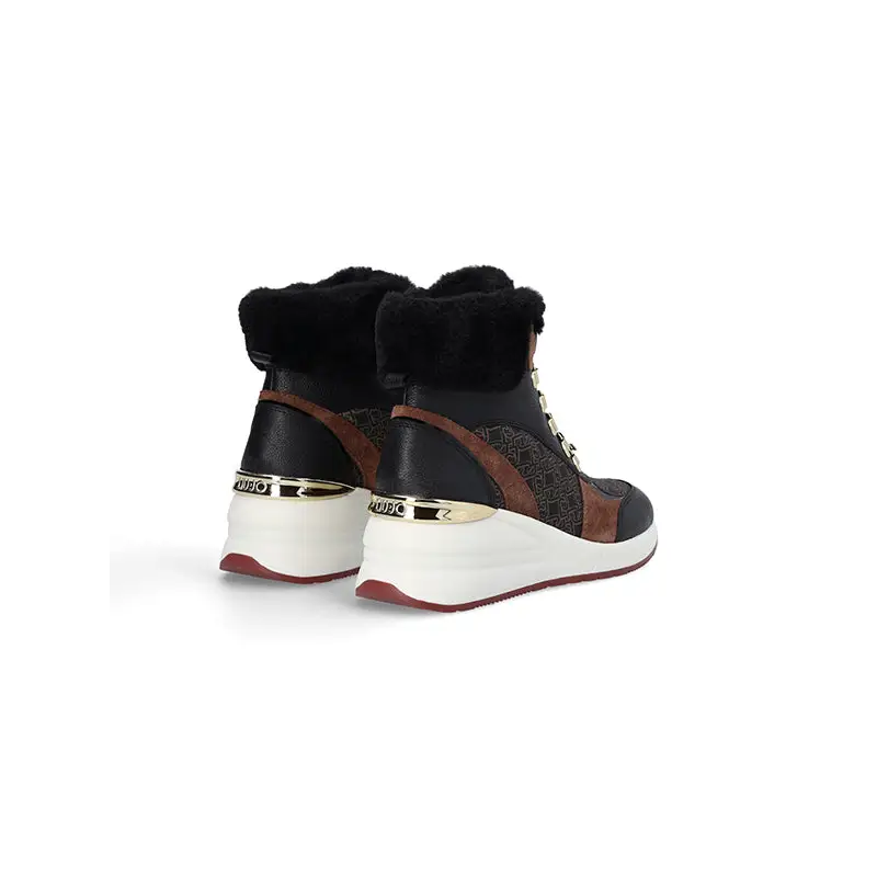 LIU JO MID SNEAKER ALYSSA BLACK/BROWN