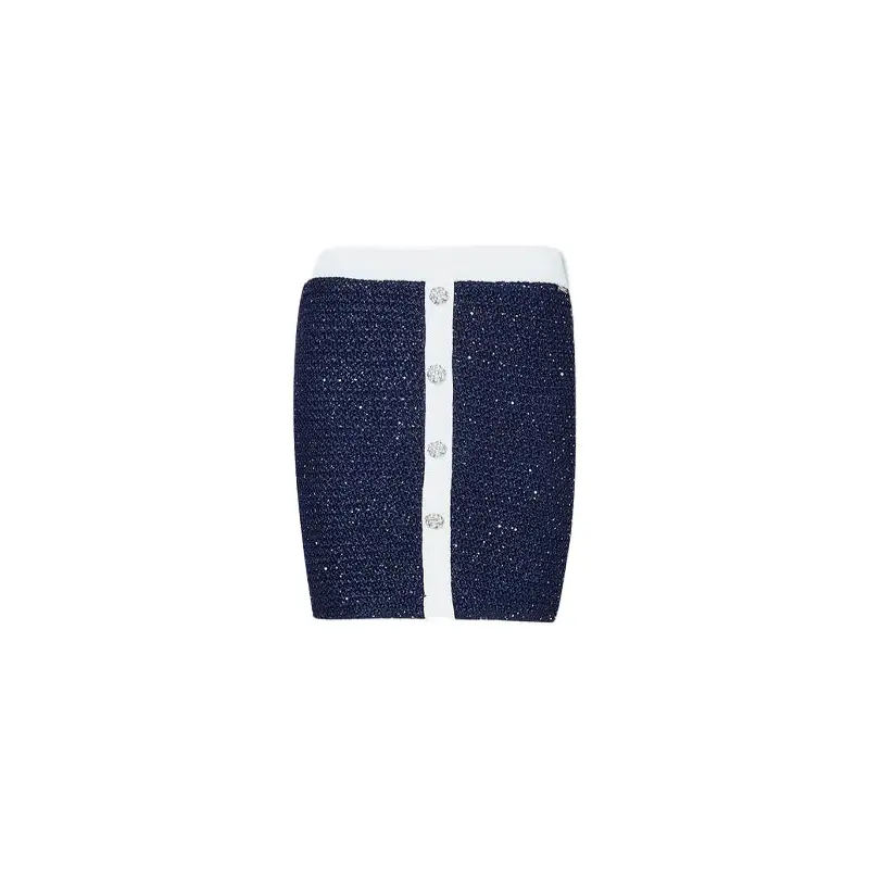 LIU JO MINI FALDA DE TEXTURA AZUL Y BLANCO