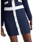 LIU JO MINI FALDA DE TEXTURA AZUL Y BLANCO