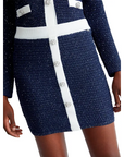 LIU JO MINI FALDA DE TEXTURA AZUL Y BLANCO