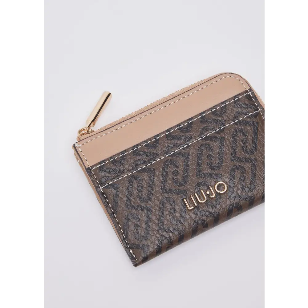LIU JO S CREDIT CARD CASE TESTA MORO DK CIPRIA