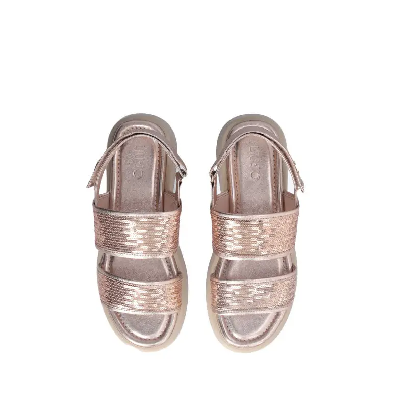 LIU JO SANDALIAS DE PLATAFORMA CON LENTEJUELAS ROS