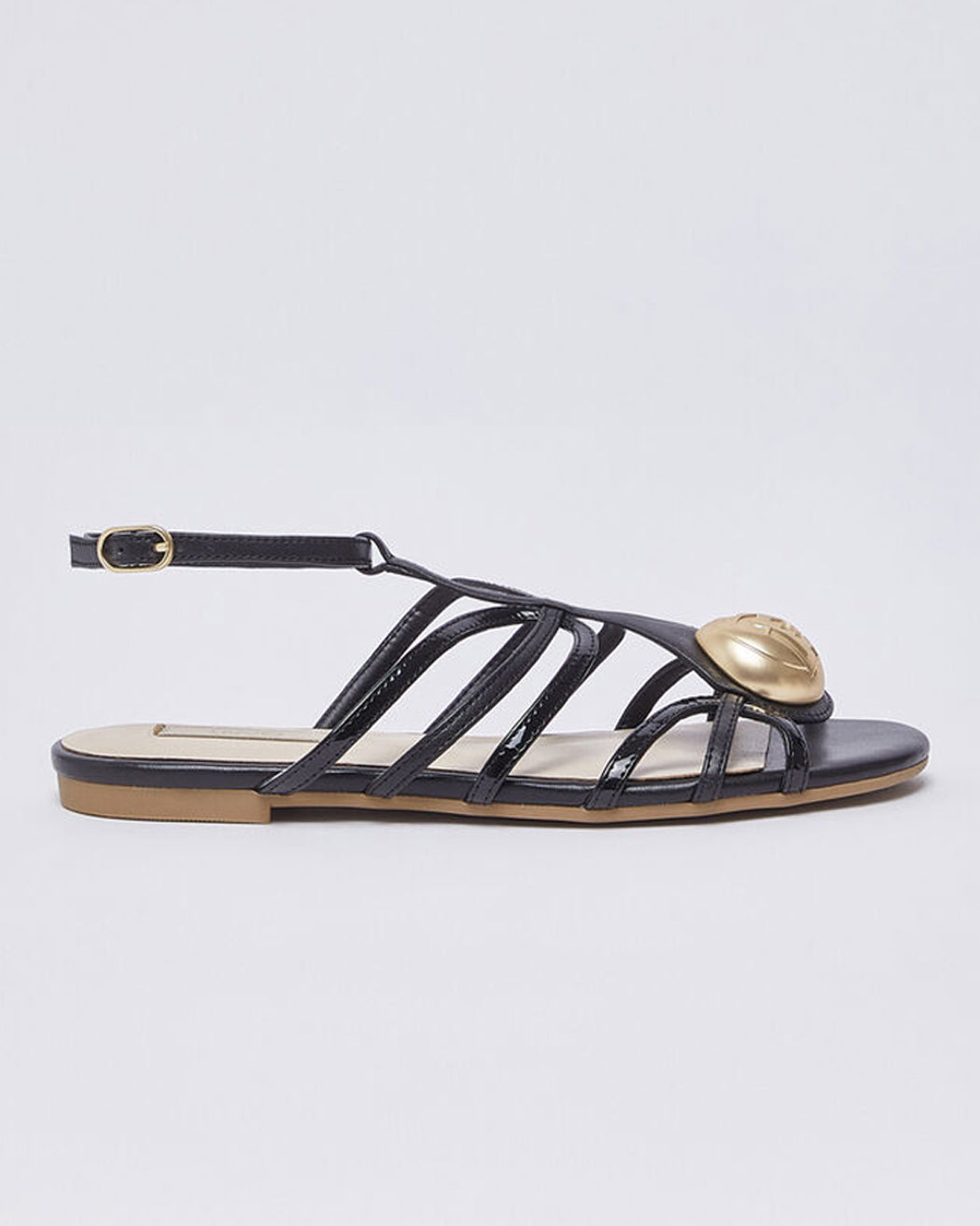 LIU JO SANDY 02 - SANDAL NAPPA/PATENT BLACK