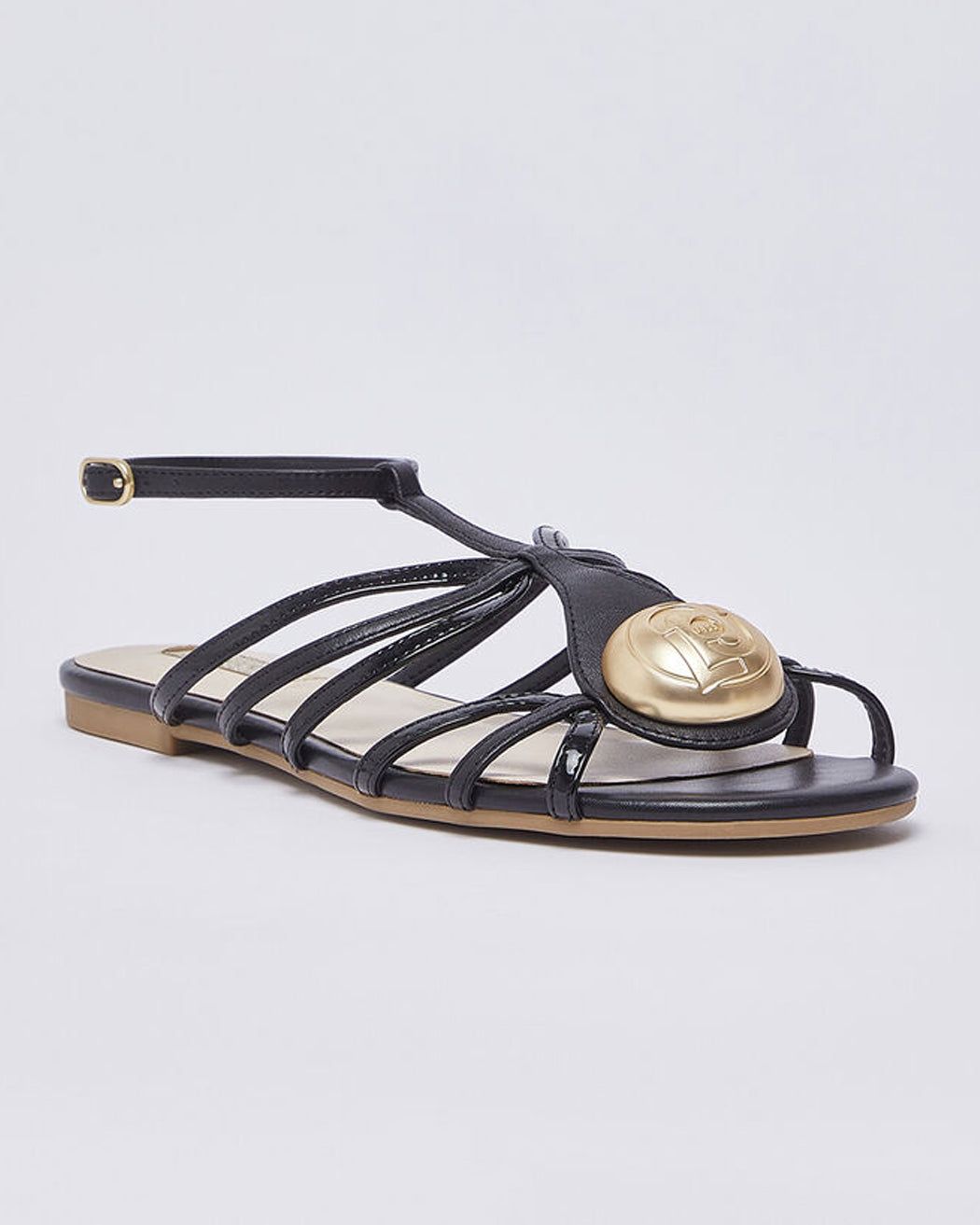 LIU JO SANDY 02 - SANDAL NAPPA/PATENT BLACK