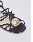 LIU JO SANDY 02 - SANDAL NAPPA/PATENT BLACK