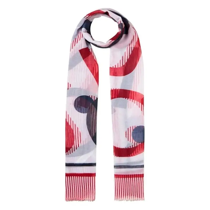LIU JO SCARF/SHAWL ST.STRIP.ROSSO POMP. - TALLA ÚNICA / SIN c